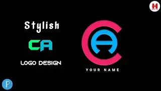 C A  Stylish Logo design || Pixellab logo Design || Hossain Bangla tips || ca logo ||