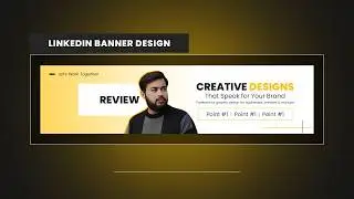 How to make linkedin banner on photoshop | linkedin banner design on photoshop