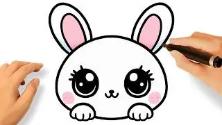 HOW TO DRAW A CUTE BUNNY EASY🐇