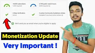 YouTube Monetization New Update 2021 | Enable 2 Step Verification YouTube Channel
