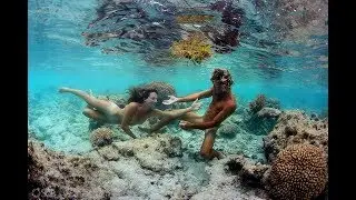 FreeDiving Tahiti Underwater Photography - | Swimming with whales | (Catrina Sirena)