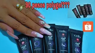 MARBLE NAILS USING POLYGEL WITH NAIL FORMS