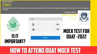 Mock Test For Ouat -2022 || Official Mock Test For OUAT -2022