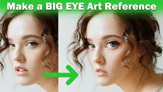 Photoshop Liquify Tutorial / Face Aware Liquify Tool / For BIG EYE Art References