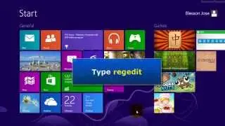 Windows 8 - How to open registry editor (regedit)