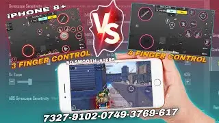 NEW UPDATE  SENSITIVITY+CODE 3 Finger Vs 4 Finger + Gyroscope | iPhone 8+ Test PUBG