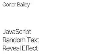 JavaScript Random Text Reveal Effect
