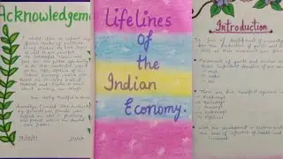 project file on lifelines of the Indian economy // class 10