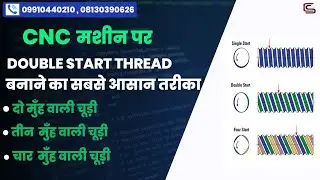 CNC G CODE MULTI START THREAD  CNC BASIC SANTOSH YADAV