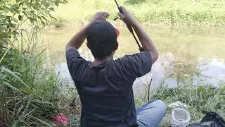 niat mancing ikan kecil ternyata dapet yg lumayan besar