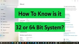 How to Check if You Have 32-bit or 64-bit Processor | how to check if system is 32 bit or 64 bit