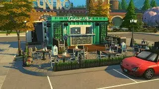 ECO LIFESTYLE CAFE 🌿 SIMS 4 SPEED BUILD STOP MOTION (EVERGREEN HARBOR, NO CC)