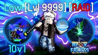 Becoming LAW BOSS And 10VS1 In Blox Fruits | Roblox