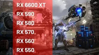 RX 6600 XT vs RX 590 vs RX 580 vs RX 570 vs RX 560 vs RX 550 | Testing 13 games with Ultra settings
