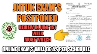 Jntuk Exam Postponed 2021|jntuk exam postponed updates 2021|jntuk mid exams postponed 2021|