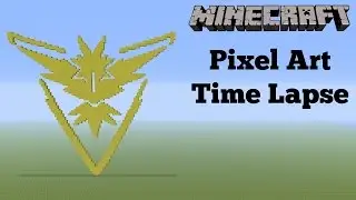 Minecraft Pixel Art Timelapse - Pokemon GO Team Instinct Logo