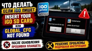 What to do if IGO writes Insert your IGO SD Card or global_cfg not found