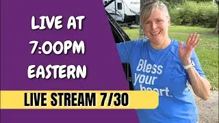 Live Stream 7/30 at 7:00pm Eastern