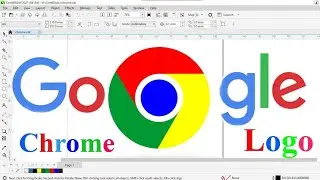 How to design a Google chrome logo in coreldraw X7 2023
