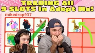 Trading ALL 9 Slots in Roblox Adopt Me!!