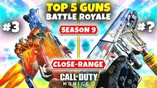 Top 5 Close Range Guns In SEASON 9 Battle Royale | COD Mobile | Best Gunsmith For Close Range BR