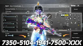 New Update 3.3⚡Best Sensitivity code + Control Settings Pubg Mobile /Bgmi Sensitivity Settings