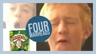 EATING FOUR WARHEADS AT A TIME!
