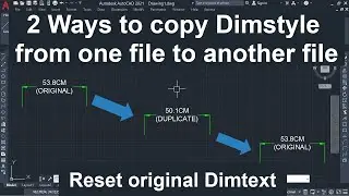 220 (EXPRESS TOOL)_DIMENSION_DIMSTYLE EXPORT, DIMSTYLE IMPORT, RESET DIMTEXT VALUE in AutoCADD