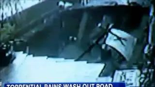 Taiwan Sinkhole Man dies and Reporter has close call
