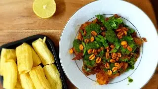 Spicy Potato Fryums | Bhungra Bataka | Gujarati Street Food | Lasaniya Bateta & Masala Peanuts