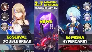 E6 Serval Double Break & E6 Misha Hypercarry | Memory of Chaos 12 | Honkai Star Rail 2.7