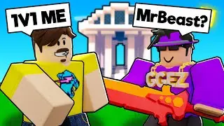 So I 1v1ed REAL MR BEAST In Roblox Bedwars!