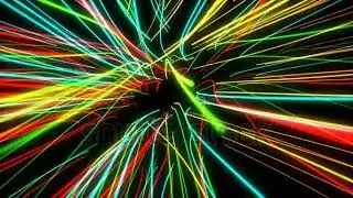 stock footage zoom motion neon glowing lights lines