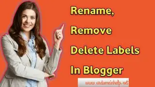 How To Delete Remove Rename Label In Blogger Website