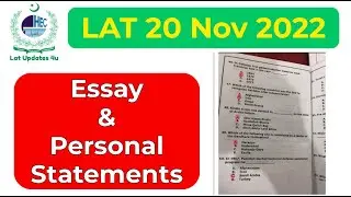 LAT 20 November 2022 Official Answer Key Part-6|| Essays & Personal Statements 