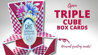 Open Triple Cube Pop Up Cards!