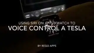Tesla Model S car voice-controlled by Apple Watch