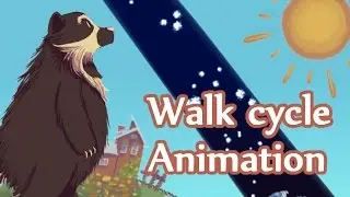 ANIMACION - OSO DE ANTEOJOS ALREDEROR DEL MUNDO - Walkcycle