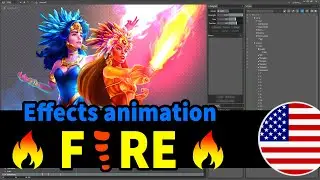 FIRE! Particle simulation in Spine 2D. HeyGen Version.