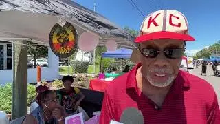 WWSB-TV WEEKEND ANCHOR JAMES HILL - SARASOTA NEWTOWN COMMUNITY JUNETEENTH EVENT. 6-17-2023.