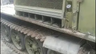 Запуск ПЖД двигателя Военного артиллерийского тягача из СССР АТС-59Г.