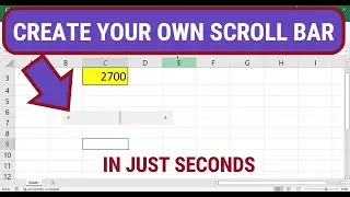 Create Scroll Bar in excel | Make a Scroll Bar in excel | Adding a Scroll bar in excel