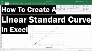 How To Create A Linear Standard Curve In Excel