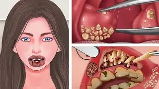 ASMR AMAZING  ANIMATION HEAD WORM, FOOT WORM IN TREATMENTS, relaxing feeling better video