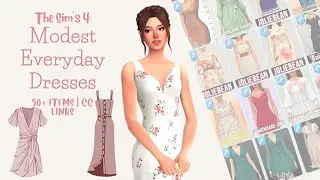 👗The Sims 4: Modest Dresses Showcase | 50+ items with CC Links
