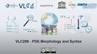 VLC206 - PDE Morphology and Syntax