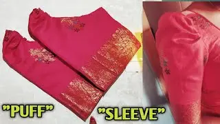 puff sleeves design cutting and stitching || simple and easy sleeves design || long puff sleeves