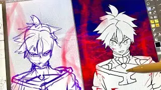 Drawing Manga Page CLIP STUDIO PAINT: Ipad Pro Pro | Anime Manga Sketch