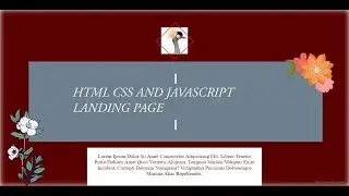 HTML, CSS AND JAVASCRIPT LANDING PAGE. HTML CSS ANIMATION.
