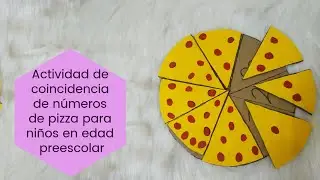número de pizza que coincide con la actividad de conteo para los niños-juego-concepto de matemáticas